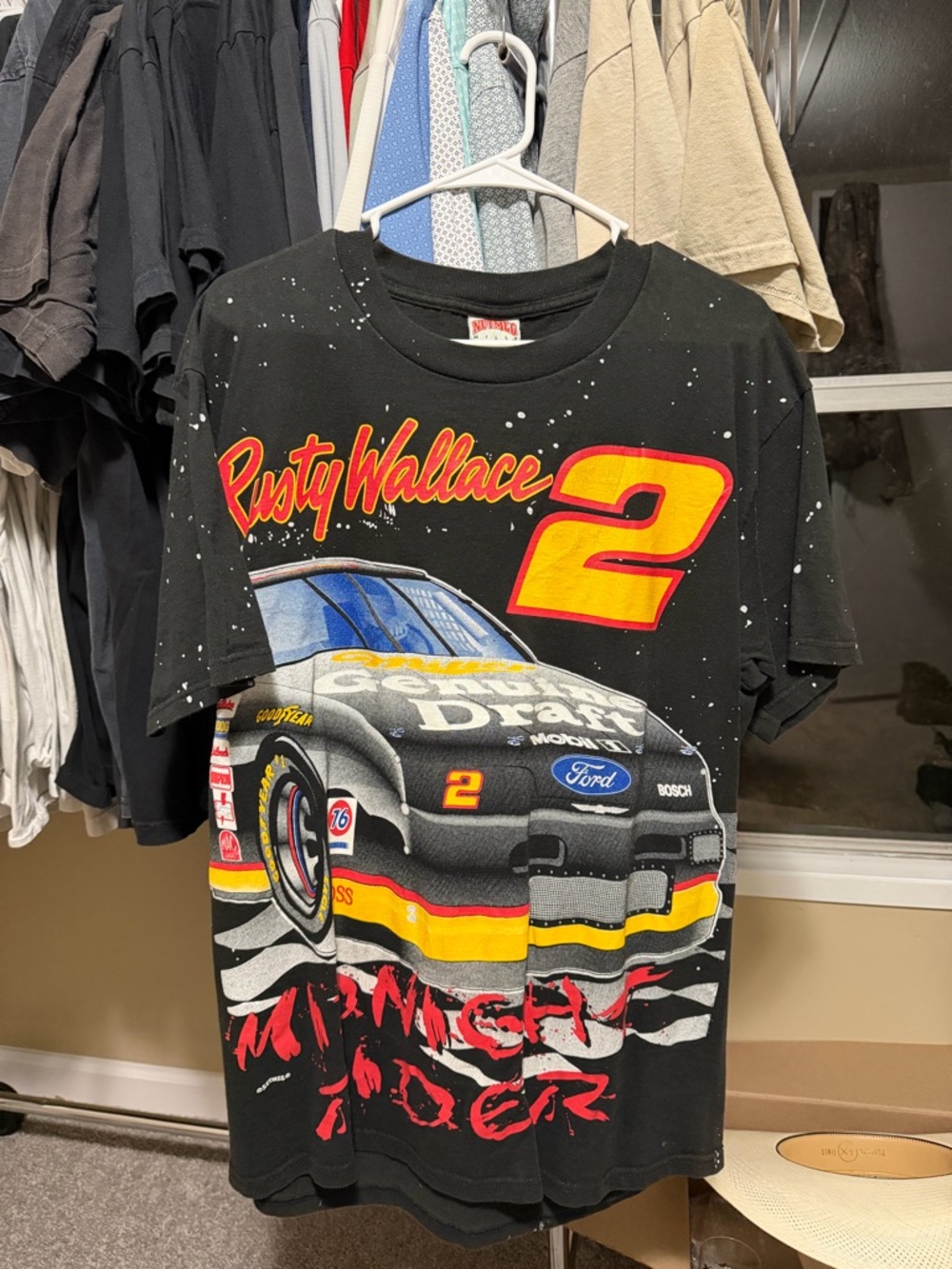 Rusty Wallace nutmeg vintage nascar t-shirt